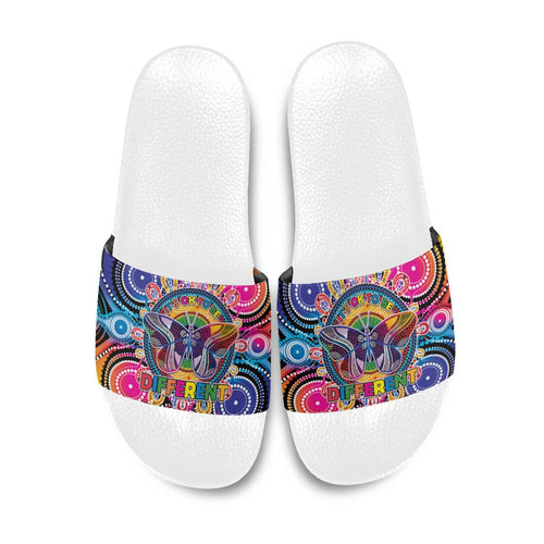 Australia Indigenous Autism Awareness Slide Sandals Its Okay To Be Different