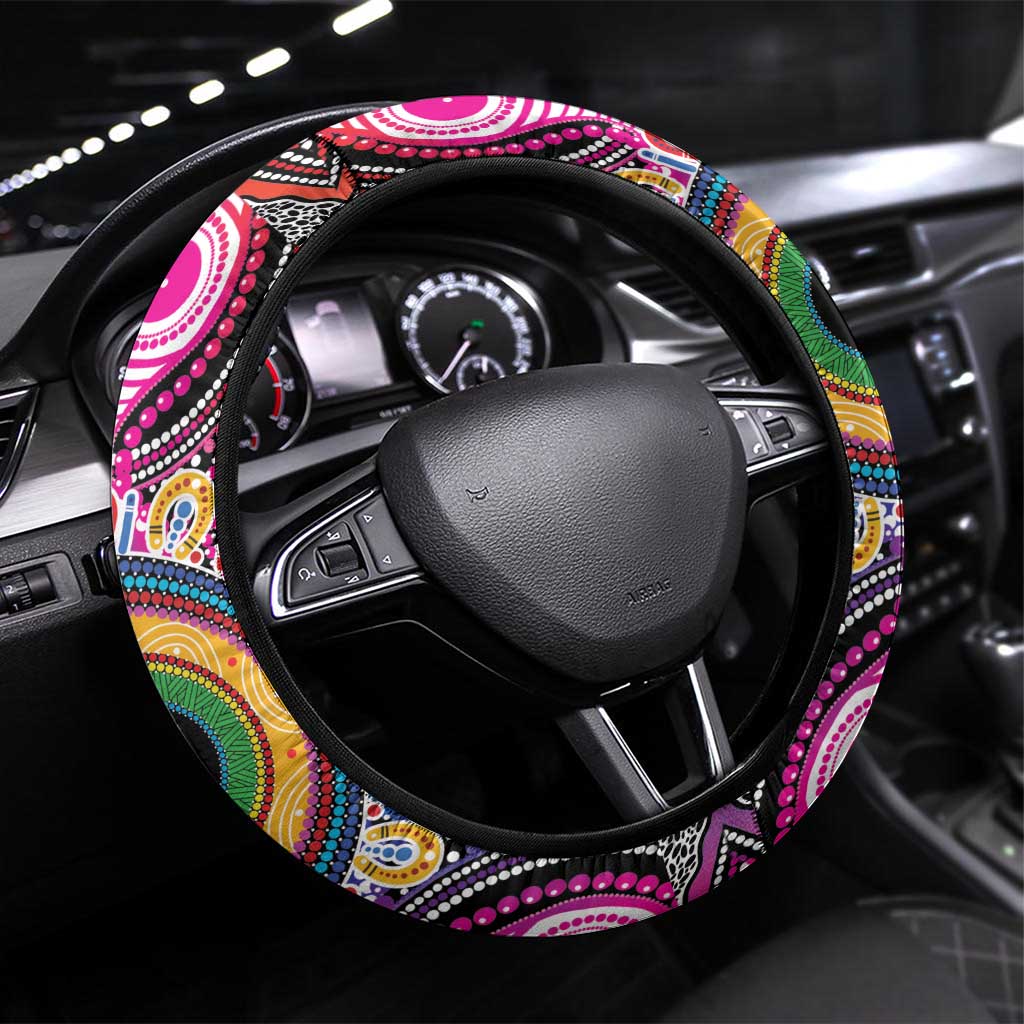 Australia Indigenous Autism Awareness Steering Wheel Cover Its Okay To Be Different