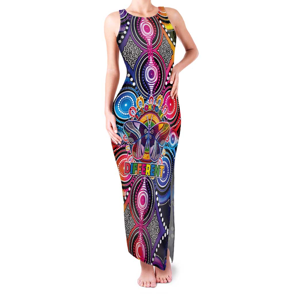 Australia Indigenous Autism Awareness Tank Maxi Dress Its Okay To Be Different