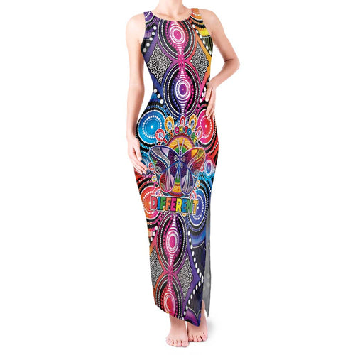Australia Indigenous Autism Awareness Tank Maxi Dress Its Okay To Be Different