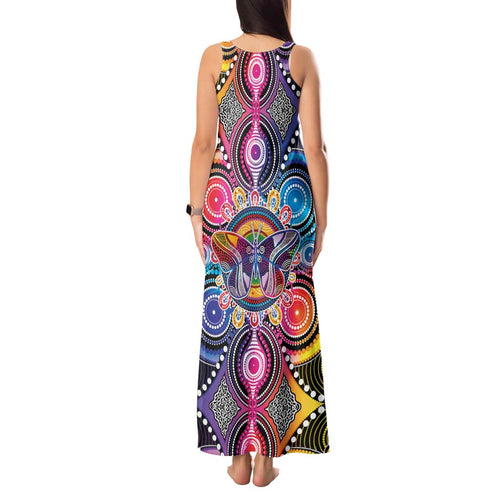 Australia Indigenous Autism Awareness Tank Maxi Dress Its Okay To Be Different