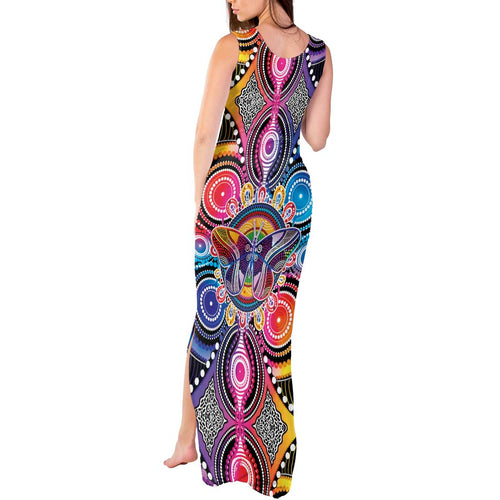 Australia Indigenous Autism Awareness Tank Maxi Dress Its Okay To Be Different