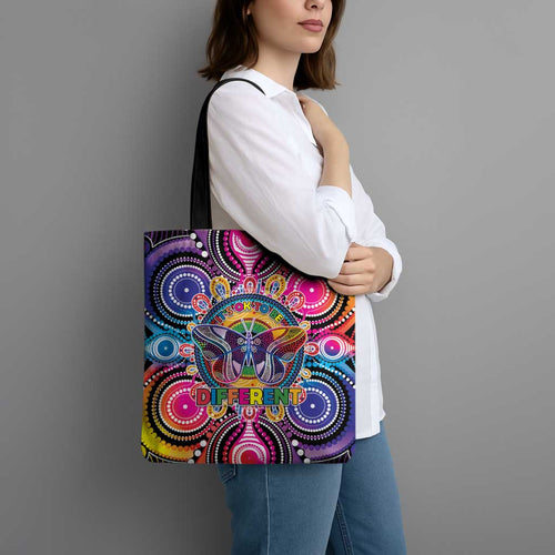 Australia Indigenous Autism Awareness Tote Bag Its Okay To Be Different