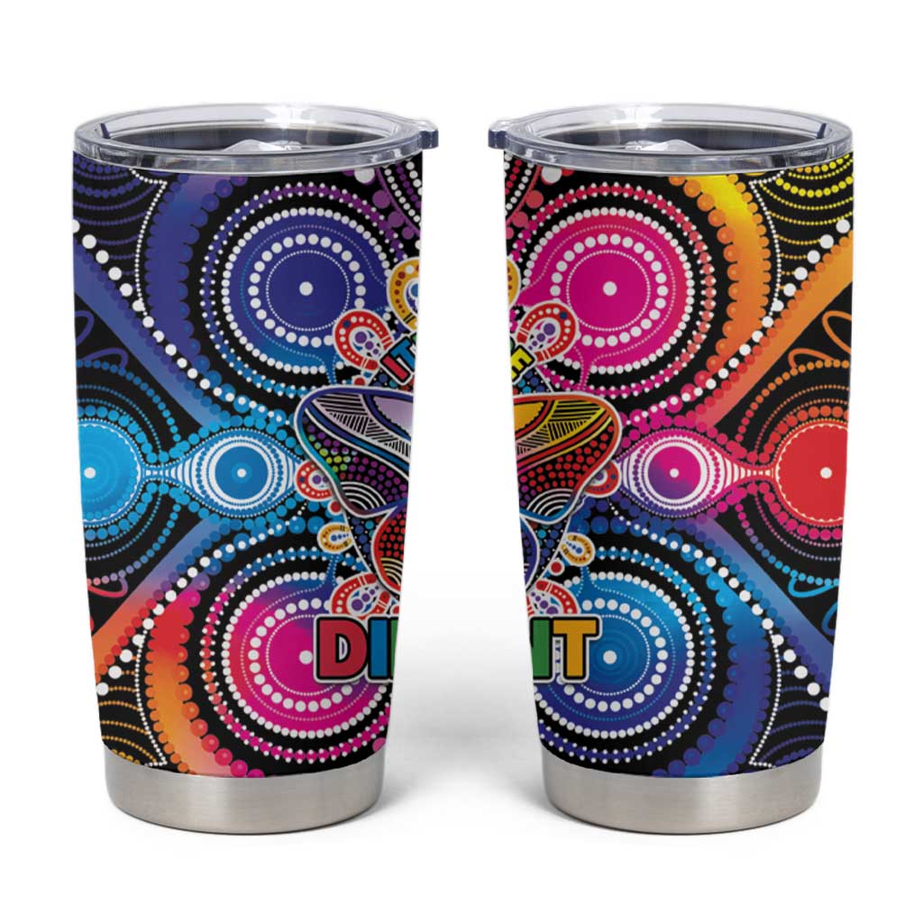 Australia Indigenous Autism Awareness Tumbler Cup Its Okay To Be Different