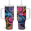 Australia Indigenous Autism Awareness Tumbler With Handle Its Okay To Be Different