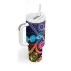Australia Indigenous Autism Awareness Tumbler With Handle Its Okay To Be Different