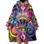 Australia Indigenous Autism Awareness Wearable Blanket Hoodie Its Okay To Be Different