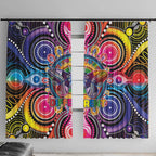Australia Indigenous Autism Awareness Window Curtain Its Okay To Be Different