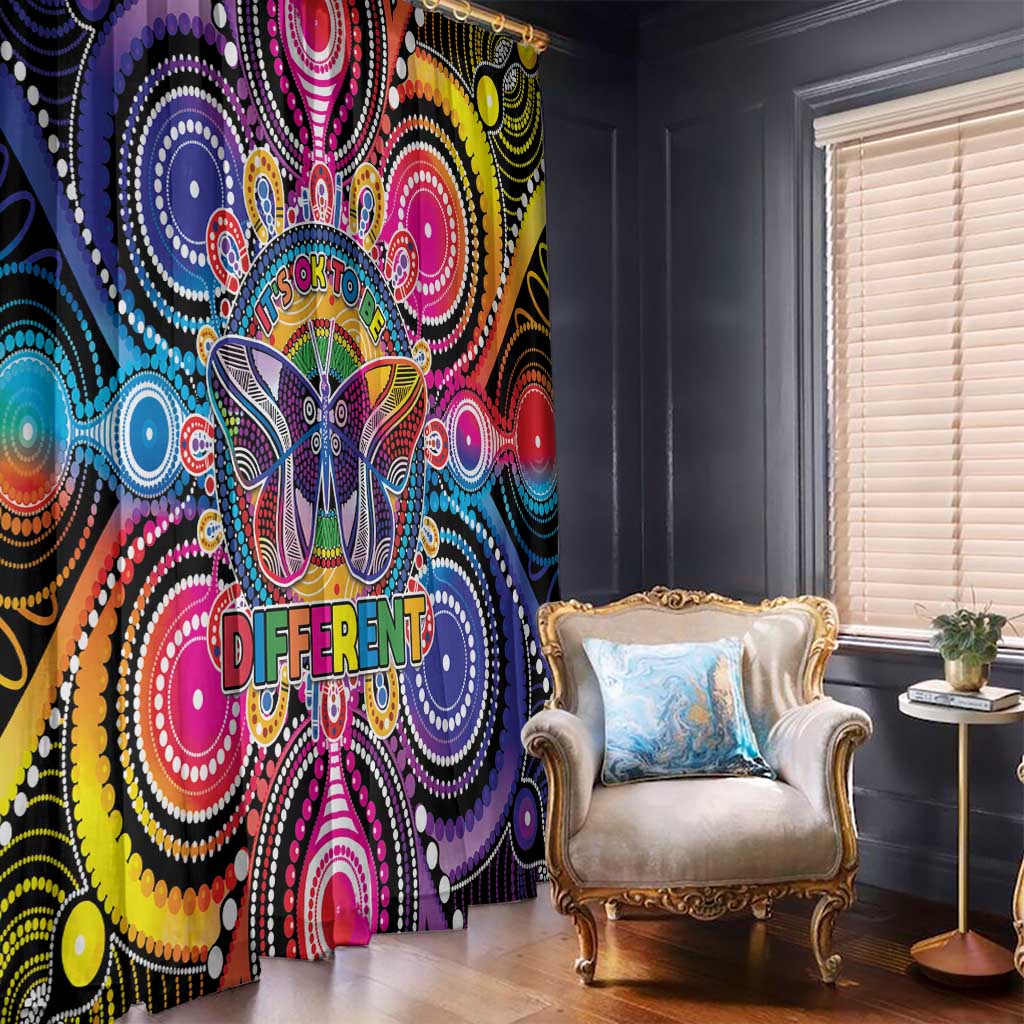 Australia Indigenous Autism Awareness Window Curtain Its Okay To Be Different