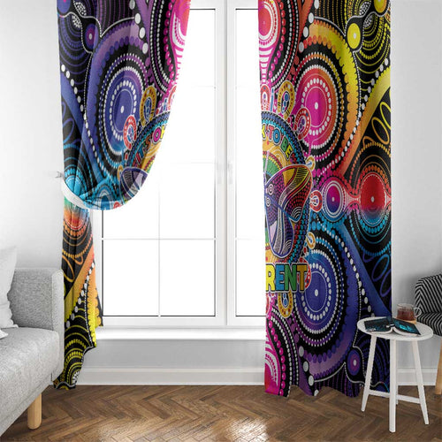 Australia Indigenous Autism Awareness Window Curtain Its Okay To Be Different