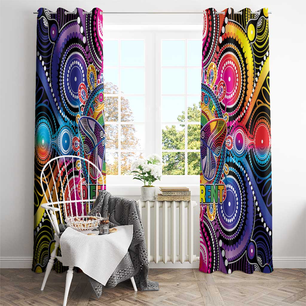 Australia Indigenous Autism Awareness Window Curtain Its Okay To Be Different