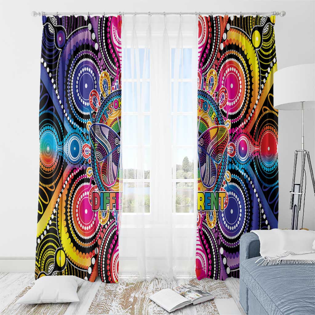 Australia Indigenous Autism Awareness Window Curtain Its Okay To Be Different
