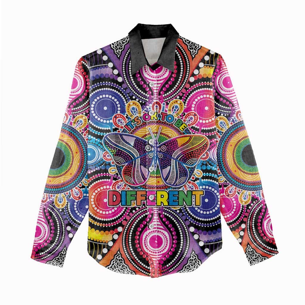 Australia Indigenous Autism Awareness Women Casual Shirt Its Okay To Be Different