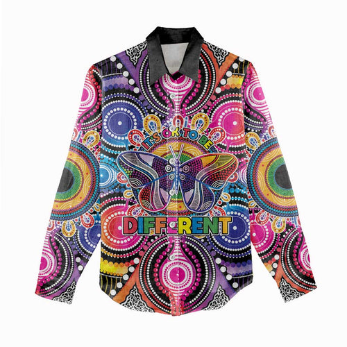 Australia Indigenous Autism Awareness Women Casual Shirt Its Okay To Be Different