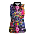 Australia Indigenous Autism Awareness Women Sleeveless Polo Shirt Its Okay To Be Different