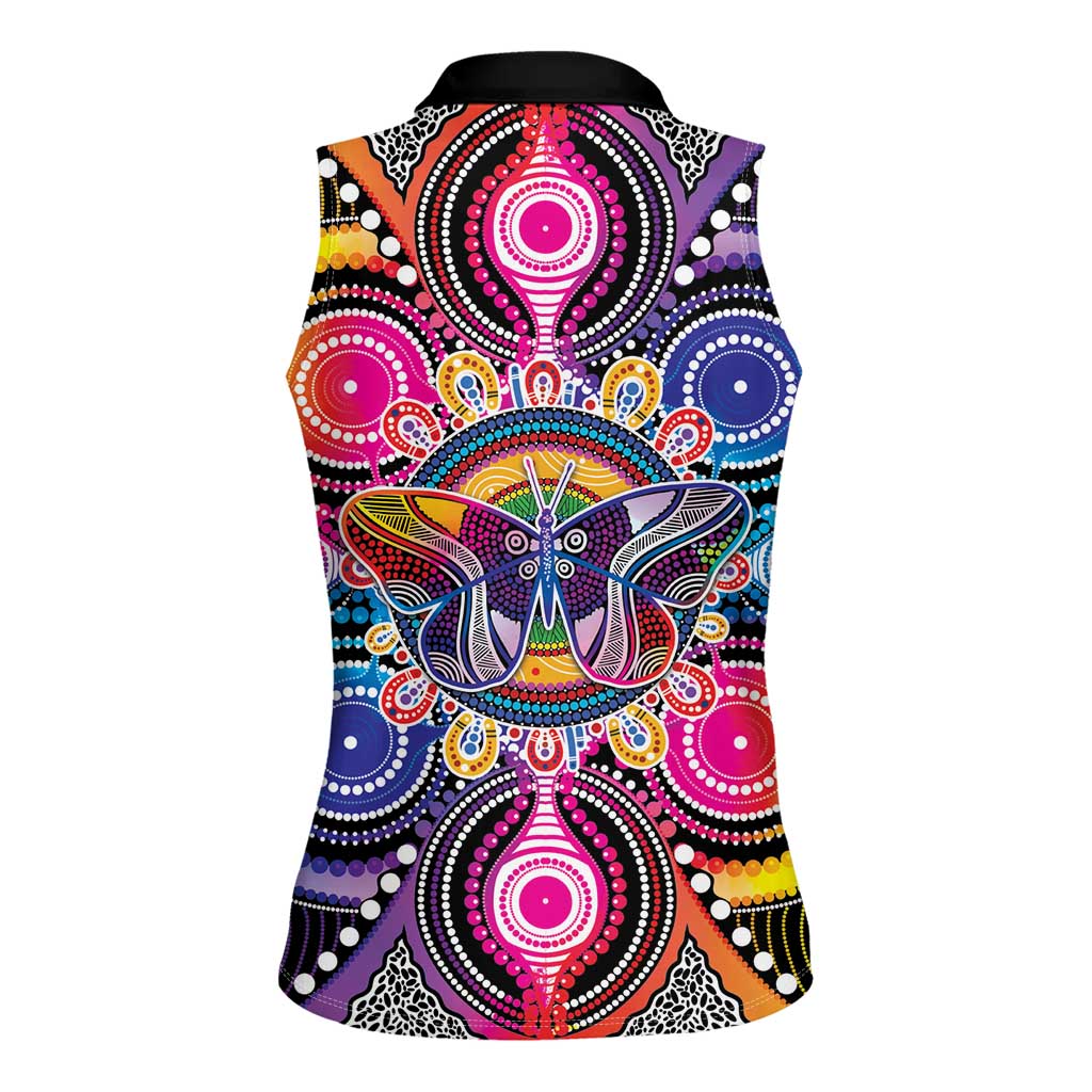 Australia Indigenous Autism Awareness Women Sleeveless Polo Shirt Its Okay To Be Different