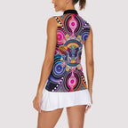 Australia Indigenous Autism Awareness Women Sleeveless Polo Shirt Its Okay To Be Different
