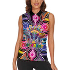 Australia Indigenous Autism Awareness Women Sleeveless Polo Shirt Its Okay To Be Different