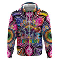 Australia Indigenous Autism Awareness Zip Hoodie Its Okay To Be Different
