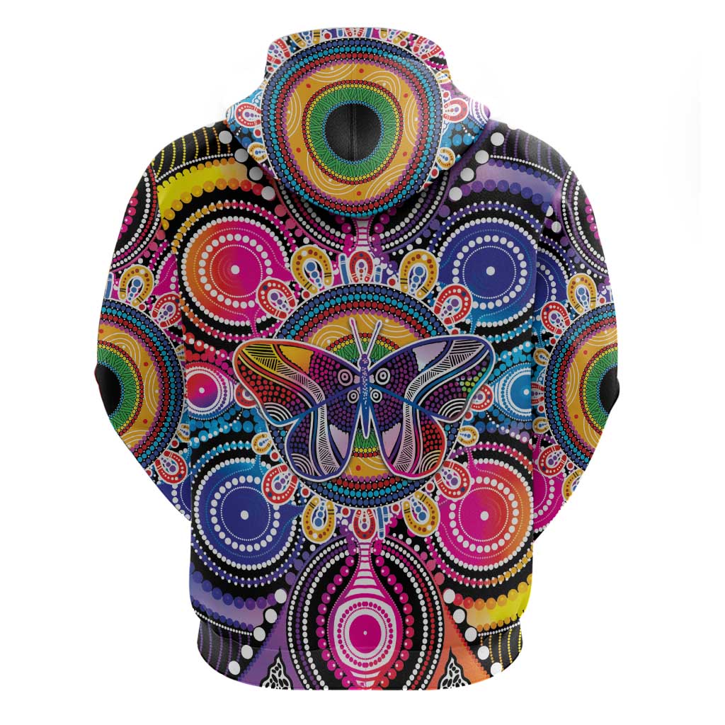 Australia Indigenous Autism Awareness Zip Hoodie Its Okay To Be Different