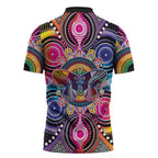 Australia Indigenous Autism Awareness Zipper Polo Shirt Its Okay To Be Different