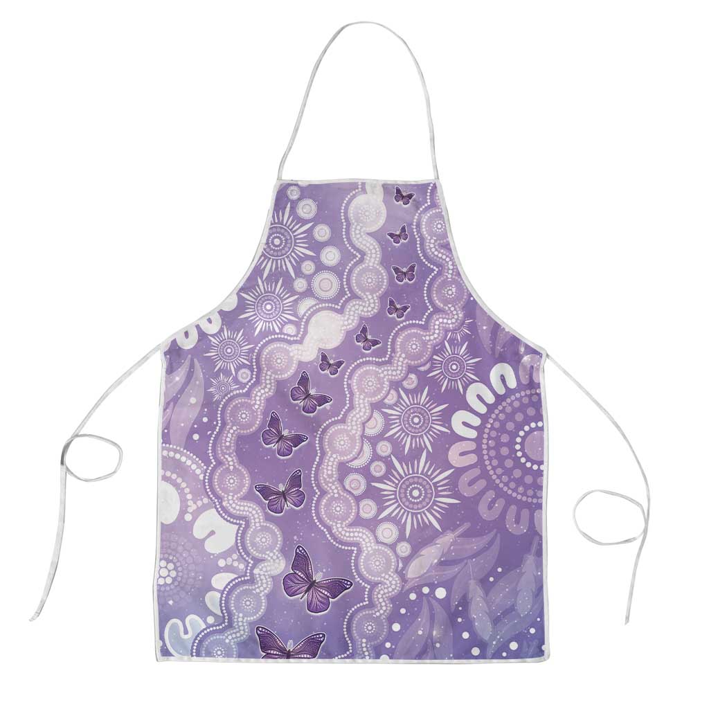 Australia Epilepsy Awareness Apron Purple Butterflies Aboriginal