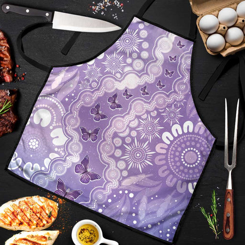 Australia Epilepsy Awareness Apron Purple Butterflies Aboriginal