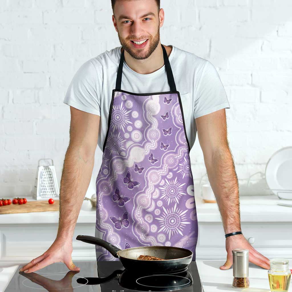 Australia Epilepsy Awareness Apron Purple Butterflies Aboriginal