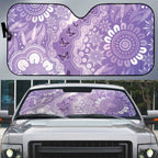 Australia Epilepsy Awareness Auto Sun Shade Purple Butterflies Aboriginal
