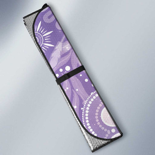 Australia Epilepsy Awareness Auto Sun Shade Purple Butterflies Aboriginal