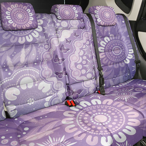 Australia Epilepsy Awareness Back Car Seat Cover Purple Butterflies Aboriginal