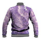 Australia Epilepsy Awareness Baseball Jacket Purple Butterflies Aboriginal