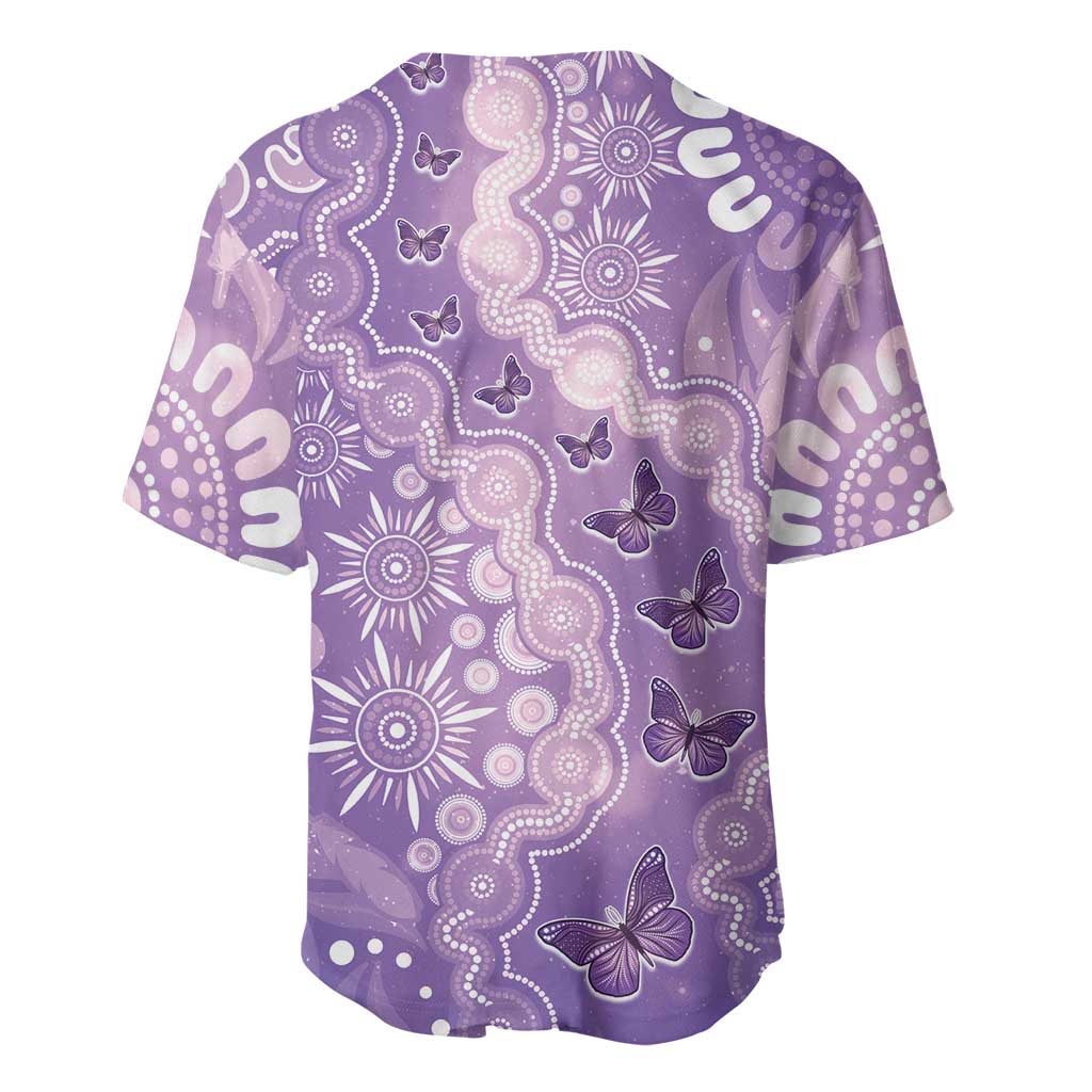 Australia Epilepsy Awareness Baseball Jersey Purple Butterflies Aboriginal