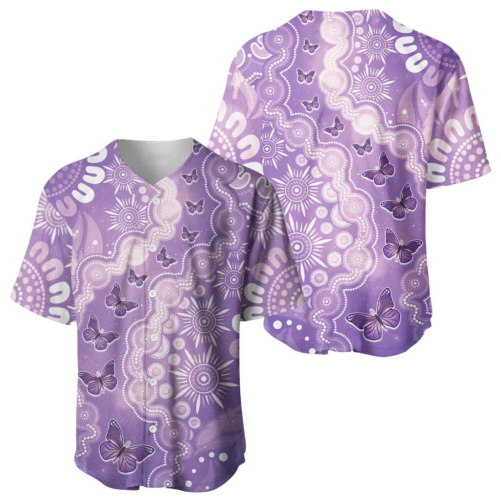 Australia Epilepsy Awareness Baseball Jersey Purple Butterflies Aboriginal