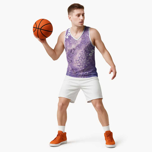 Australia Epilepsy Awareness Basketball Jersey Purple Butterflies Aboriginal