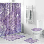 Australia Epilepsy Awareness Bathroom Set Purple Butterflies Aboriginal