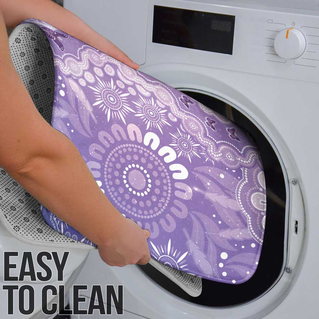 Australia Epilepsy Awareness Bathroom Set Purple Butterflies Aboriginal