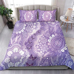 Australia Epilepsy Awareness Bedding Set Purple Butterflies Aboriginal