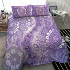 Australia Epilepsy Awareness Bedding Set Purple Butterflies Aboriginal