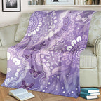 Australia Epilepsy Awareness Blanket Purple Butterflies Aboriginal