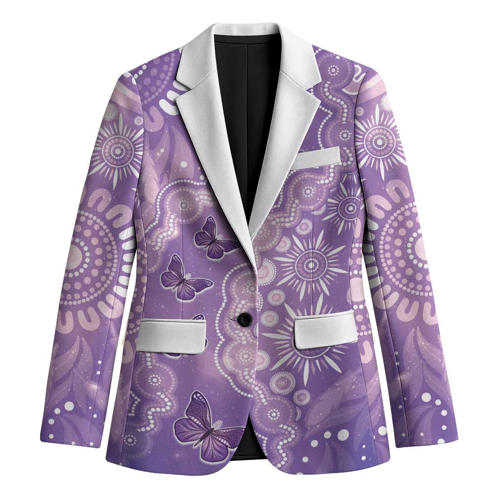 Australia Epilepsy Awareness Blazer Purple Butterflies Aboriginal