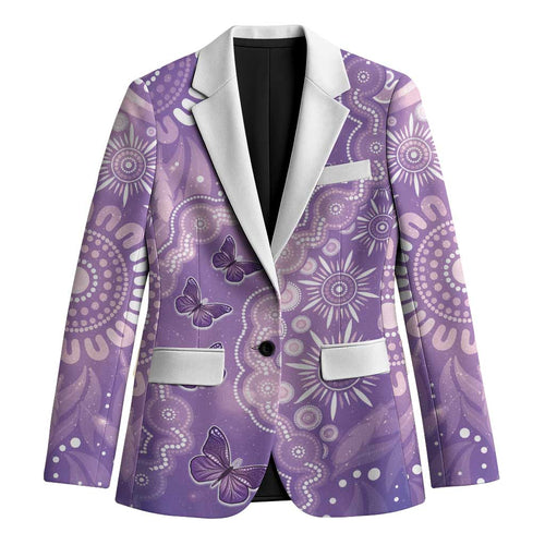 Australia Epilepsy Awareness Blazer Purple Butterflies Aboriginal