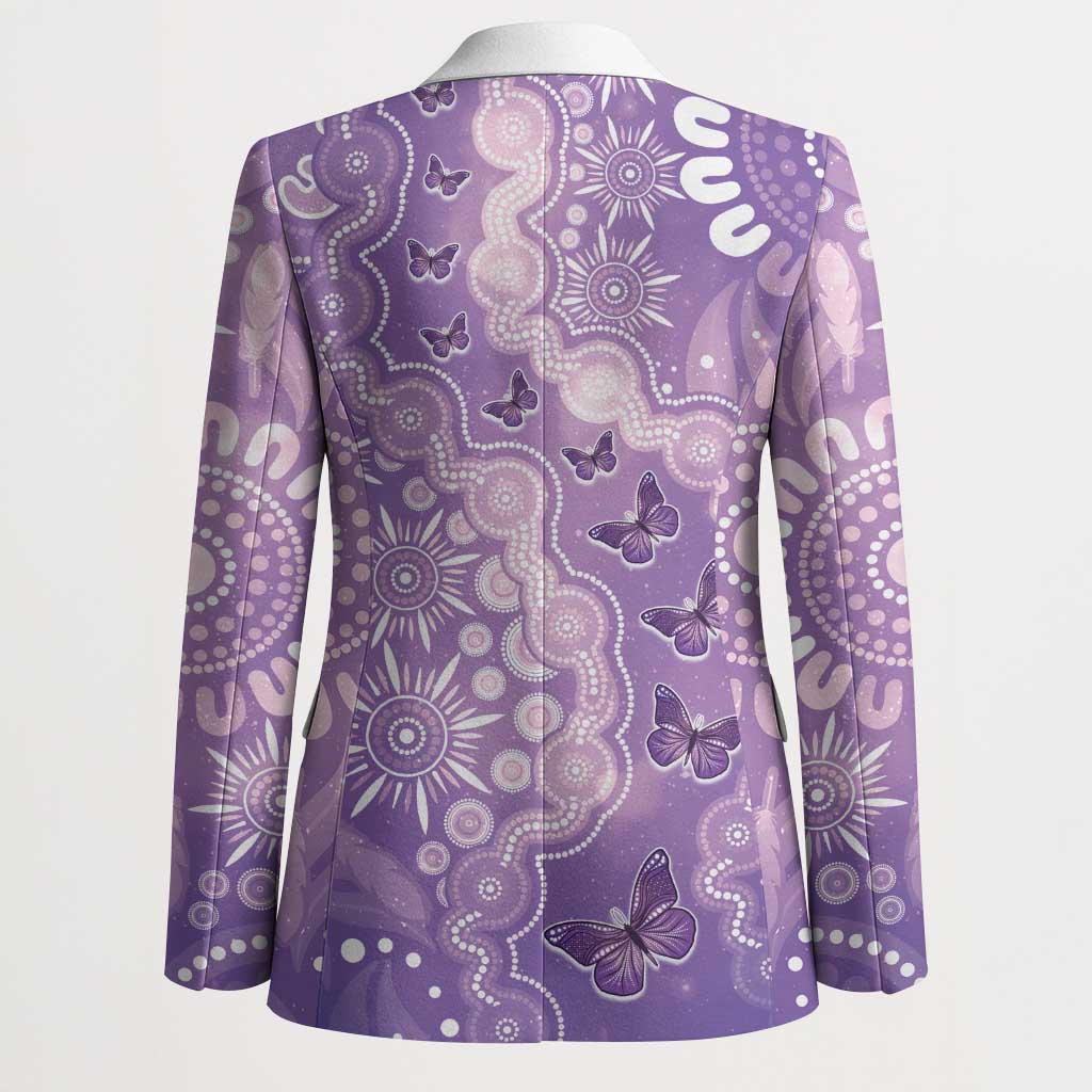 Australia Epilepsy Awareness Blazer Purple Butterflies Aboriginal