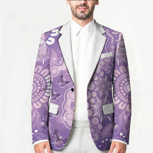 Australia Epilepsy Awareness Blazer Purple Butterflies Aboriginal