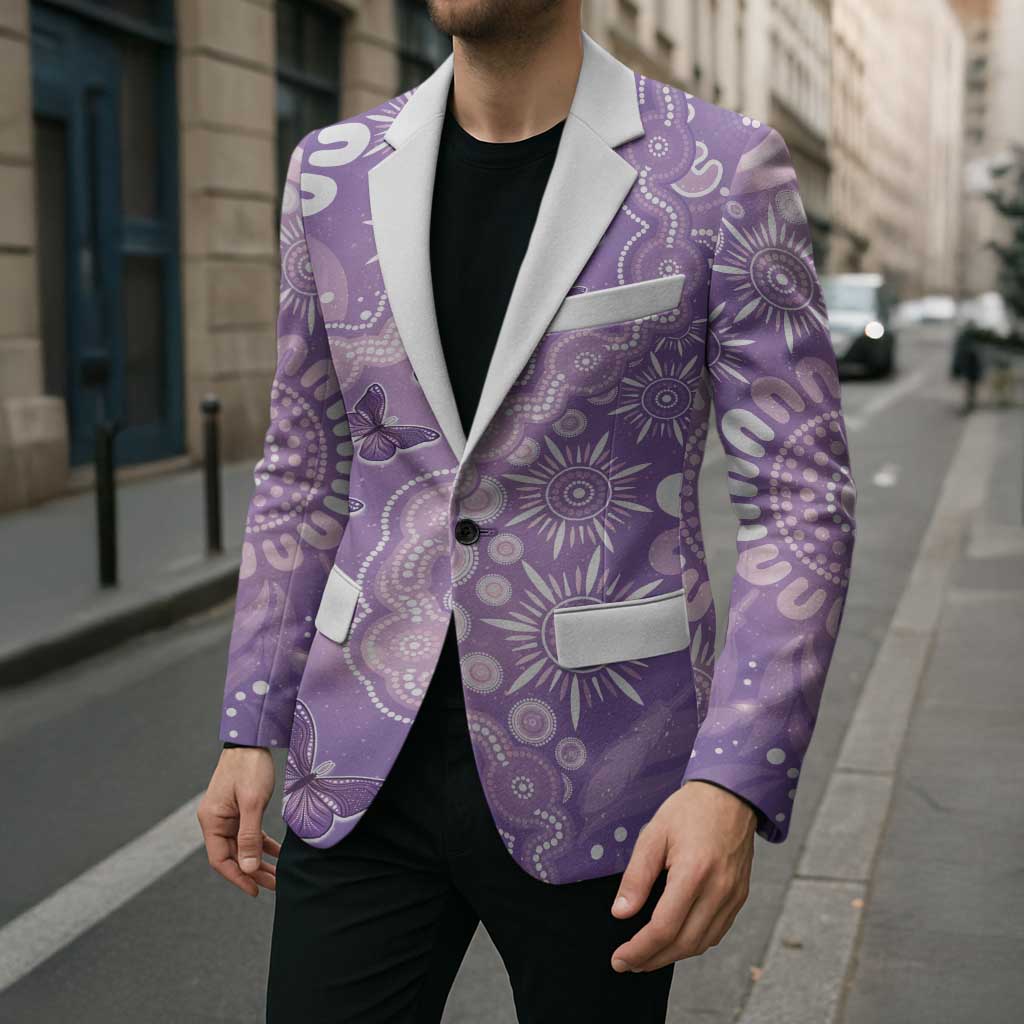 Australia Epilepsy Awareness Blazer Purple Butterflies Aboriginal