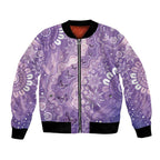 Australia Epilepsy Awareness Bomber Jacket Purple Butterflies Aboriginal
