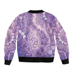 Australia Epilepsy Awareness Bomber Jacket Purple Butterflies Aboriginal