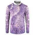 Australia Epilepsy Awareness Button Sweatshirt Purple Butterflies Aboriginal