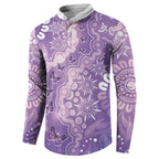Australia Epilepsy Awareness Button Sweatshirt Purple Butterflies Aboriginal
