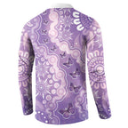 Australia Epilepsy Awareness Button Sweatshirt Purple Butterflies Aboriginal